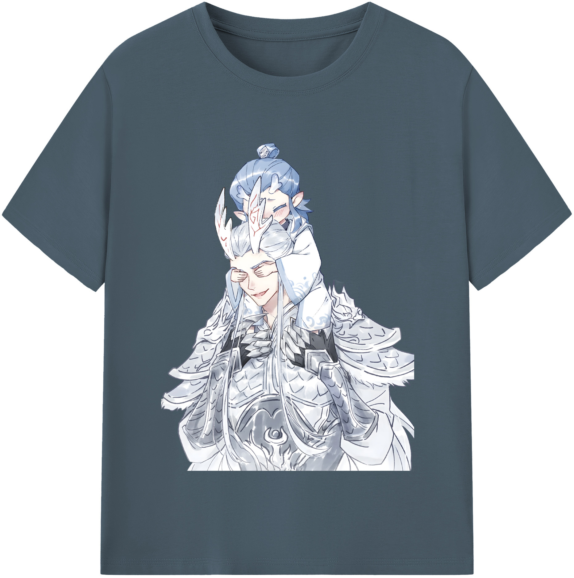 （画像用） Ne Zha 2 ナタ 魔童の大暴れ 綿100％半袖Tシャツ（フロントプリント）